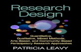 TOP Research Design: Quantitative, Qualitative, Mixed Methods, Arts-Based, and Community-Based Participatory Research Approaches