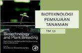 BIOTEKNOLOGI PEMULIAAN TANAMAN - WordPress.com · 2019. 5. 10. · Bioteknologi di bidang Pemuliaan Tanaman •Rekayasa Genetika –Transgenik : teknik modifikasi gen/rekombinasi