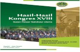 Hasil - Hasil Kongres XVIII · IPNU, yakni Kongres XVIII di Asrama Haji Donohudan, Boyolali, Jawa Tengah pada tanggal 04 – 08 Desember 2015. Wa akhiran, harapan paling penting dengan
