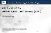 PELAKSANAAN AUDIT MUTU INTERNAL (AMI)spm.polban.ac.id/.../2019/05/3-MATERI-PELAKSANAAN-AMI.pdf2019/05/03  · Materi Rapat Tinjauan Manajemen (inspirasi) *) 1. Hasil/temuan audit 2.