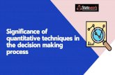 Significance of quantitative techniques in the decision-making process