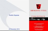 Public Expose - Krakatau Steel...Public Expose KANTOR PUSAT Jl. Industri No. 5 P.O. Box 14 Cilegon, Banten 42435 Telepon : (+62 254) 392159, 392003 (Hunting) Faksimili : (+62 254)