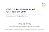 CS3113 Teori Komputasi STT Telkom 2007 · 2018. 6. 13. · Keyword, Identifier, dan pungtuasi. zSearch engine Æmenscan web, dan menemukan kata, frasa atau pola yang tepat