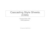 Cascading Style Sheets (CSS)devi_indriani.staff.gunadarma.ac.id/.../64168/04_CSS.pdf · Pemrograman Web/MI/D3 sks Cascading Style Sheets (CSS) Sebuah style sheet terdiri dari beberapa