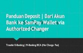 Panduan Deposit | Dari Akun Bank ke SamPay Wallet via ......(Kurs Jual e-Rate BCA) = IDR 5.858.00,- Kurs Jual e-Rate BCA untuk Deposit. Kurs Beli e-Rate BCA minus Rp. 200- 300 untuk