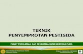 TEKNIK PENYEMPROTAN PESTISIDA - Pertanian PTT... · 2017. 4. 13. · Pencampuran pestisida dapat dilakukan jika : • Berdasarkan hasil penelitian atau direkomendasikan : • Insektisida