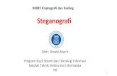 Steganografi - Institut Teknologi Bandungrinaldi.munir/Kriptografi-dan... · Steganographia, yang menceritakan tentang metode steganografi berbasis karakter Johannes Trithemius (1404-1472