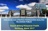 Deputi Bidang Pelayanan Publik Bandung, Maret 2017