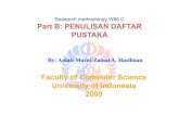 Faculty of Computer Science University of Indonesia 2009