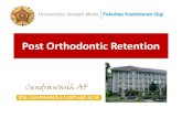 Post Orthodontic Retention · 2012. 9. 16. · Retention andorthodontic relapse • retrospective case study pada >1000 orang • retained for one year – upper Hawley and – lower