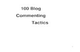 100 Blog commenting Tactics .