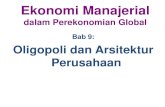 Ekonomi Manajerial - UPJocw.upj.ac.id/files/Slide-MAN307-MAN307-slide-09.pdfEkonomi Manajerial dalam Perekonomian Global Pokok Bahasan •Oligopoli dan Konsentrasi Pasar •Model Oligopoli