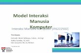 Model Interaksi Manusia Komputer IF6222502]