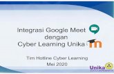 Integrasi Google Meet dengan Cyber Learning Unika