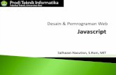 Desain & Pemrograman Web Javascript