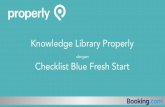 dengan Checklist Blue Fresh Start Knowledge Library Properly