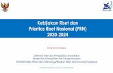 Kebijakan Riset dan Prioritas Riset Nasional (PRN) 2020-2024