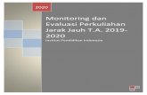 Monitoring dan Evaluasi Perkuliahan Jarak Jauh T.A. 2019-2020
