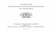 PANDUAN PROGRAM STUDI MATEMATIKA TA 2015/2016