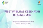 RISET FASILITAS KESEHATAN RIFASKES 2019