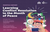MONTHLY REPORT Learning Conflict Resolution in the Month ...