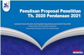 Penulisan Proposal Penelitian Th. 2020 Pendanaan 2021