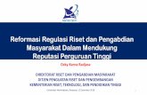 Reformasi Regulasi Riset dan Pengabdian Masyarakat Dalam ...