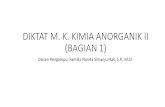 DIKTAT M. K. KIMIA ANORGANIK II (BAGIAN 1)