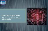(Dijkstra’s algorithm & Huffman code) week 9