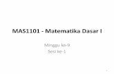 MAS1101 - Matematika Dasar I