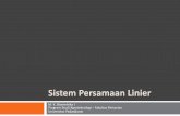 Sistem Persamaan Linier Solusi Peersamaan Linier