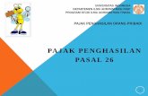 PAJAK PENGHASILAN PASAL 26 - Universitas Indonesia