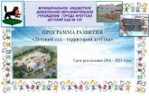 Программа развития «Детский сад — территория детства