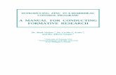 A MANUAL FOR CONDUCTING FORMATIVE RESEARCH