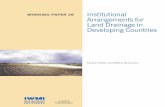 Institutional arrangements for land drainage in developing countries