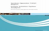 System Operator TASC Report Future Solution Option Analysis