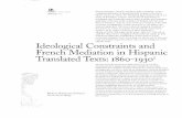 Ideological Constraints and French Mediation in Hispanic Translated Texts: 1860-1930