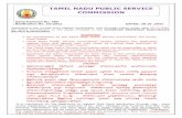 Notification - TAMIL NADU PUBLIC SERVICE COMMISSION