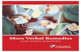 More Verbal Remedies: Creative Writing by Medical Students 2016 ...