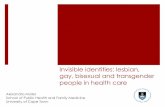 Invisible identities: lesbian, gay, bisexual and transgender people in health care