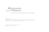 “Between Petrarch and Dante,” Petrarch and Dante: Antidantism, Metaphysics, Tradition. Edited by Zygmunt G. Baranski and Theodore J. Cachey Jr., Notre Dame and London: University