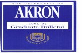 Graduate Bulletin · - The University of Akron