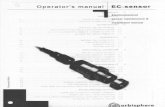 Operator's manual | EC sensor