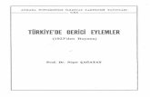 TÜRKIYE'DE GERİCİ EYLEMLER - Ankara Üniversitesi ...