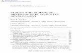 STAGES AND INDIVIDUAL DIFFERENCES IN COGNITIVE DEVELOPMENT CONTENTS
