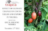 EFFECT OF CLIMATE CHANGE ON COCOA YIELDS AND EXPORT IN NIGERIA