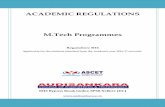 ACADEMIC REGULATIONS M.Tech Programmes