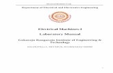 Electrical Machines-l Laboratory Manual