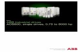 ABB industrial drives ACS800, single drives, 0.75 to 6000 hp