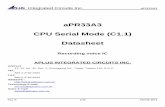 aPR33A3 CPU Serial Mode (C1.1) Datasheet - Micros